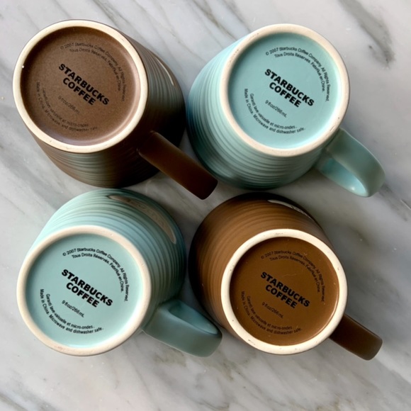 Starbucks 2007•4-Like New Mugs•2 “Latte”•2 “Mocha” - Picture 2 of 13